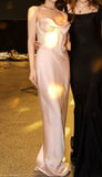 Fashion Prom Dress Light Pink Spaghetti Straps Gala Gown Birthday Party Outfits Evening Dress HZ0319