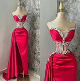 Light Purple Sweetheart Beading Sheath Long Formal Prom Dress, HZ0319