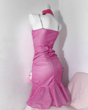 Sweet Homecoming Dress Tight Spaghetti Straps Rhinestone Short Prom Dress Party Dress Cocktail Dress Birthday Outfits HZ0319