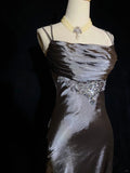 Pretty Prom Dress Spaghetti Straps Pleated Backless Prom Gown Evening Dress Gala Dress Business Dinner Dress HZ0319