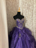 Elegant Ball Gown Sweetheart Crystal Prom Gown Evening Dress Sweet 16 Dress Princess Dress HZ0319