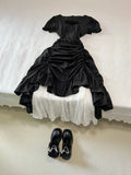 Beauty Prom Dress Square Neck Pleated Prom Dress Evening Dress Party Dress HZ0319