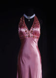 Charming Prom Dress A Line Halter Crystal Evening Dresses Birthday Party Dress Gala Dress HZ0319
