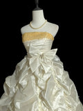 Pretty Strapless Beading Pleated Wedding Dress HZ0319
