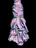 Pretty Prom Dress Strapless Pleated Mermaid Birthday Party Dress Gala Dress Cocktail Dress HZ0319