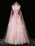 Shiny Prom Dress Sweetheart Tulle Floral Birthday Party Outfits Evening Ball Gown HZ0319