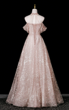 Sweet Prom Dress A Line Off Shoulder Floral Evening Gown Birthday Party Dress HZ0319