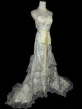 Charming Wedding Dress Sweetheart Ruffle Tiered Mermaid Wedding Dress HZ0319
