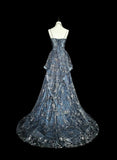 Gorgeous Prom Dress Spaghetti Straps Pleated Long Evening Dress Gala Dress HZ0319