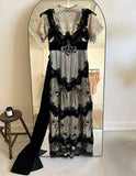Vintage Prom Dress Crew Neck Formal Dress Evening Dress Gala Dress HZ0319