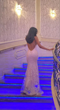 Pink Straps Backless Mermaid Long Prom Dress Graduation Dress HZ0319