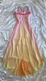 Colorful Straps Beads A-Line Chiffon Long Party Dress, HZ0319