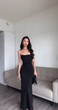 Black Sheath Long Prom Dress Formal Evening Dress, HZ0319